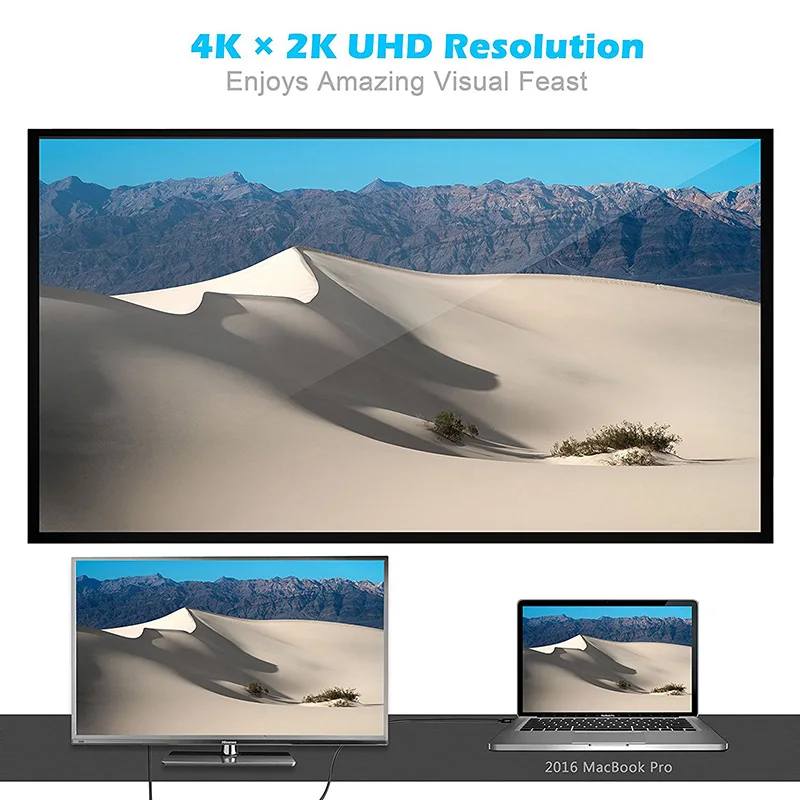  Кабель порта дисплея Type-C USB C на DP 4K для Macbook Huawei P30 Dock Samsung S9 Dex TV Monitor