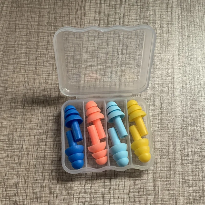 Hearing Protection Ear plugs Color Soft Silicone Ear Plugs for Sleeping Swimming Noise Cancelling Waterproof Reusable Ear Plugs