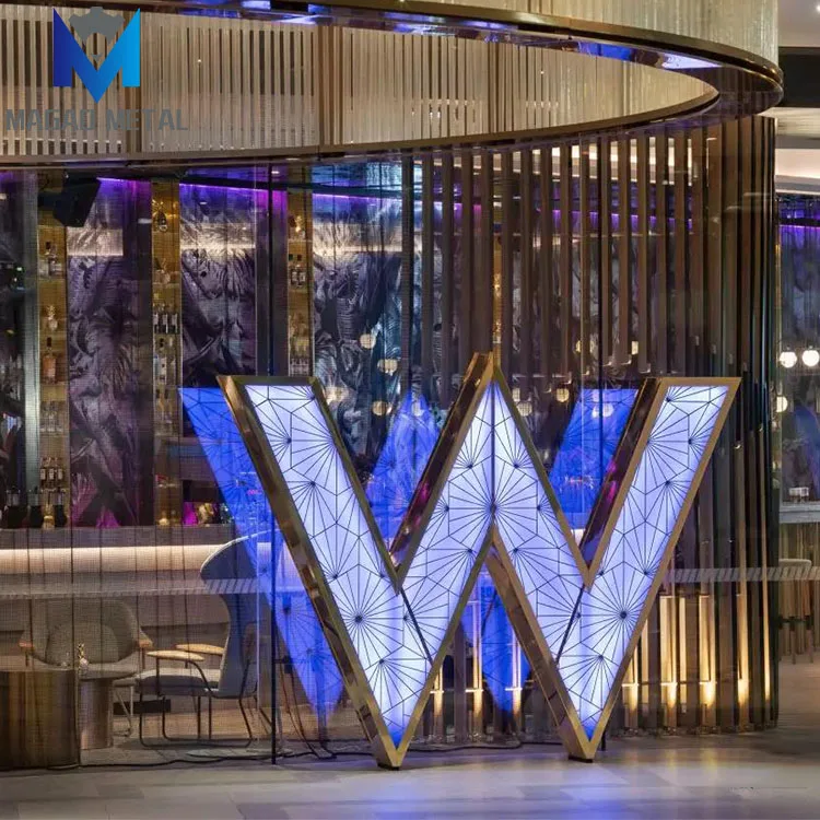 Зеркальный металлический разделитель из нержавеющей стали золотого цвета для гостиничных декоративных