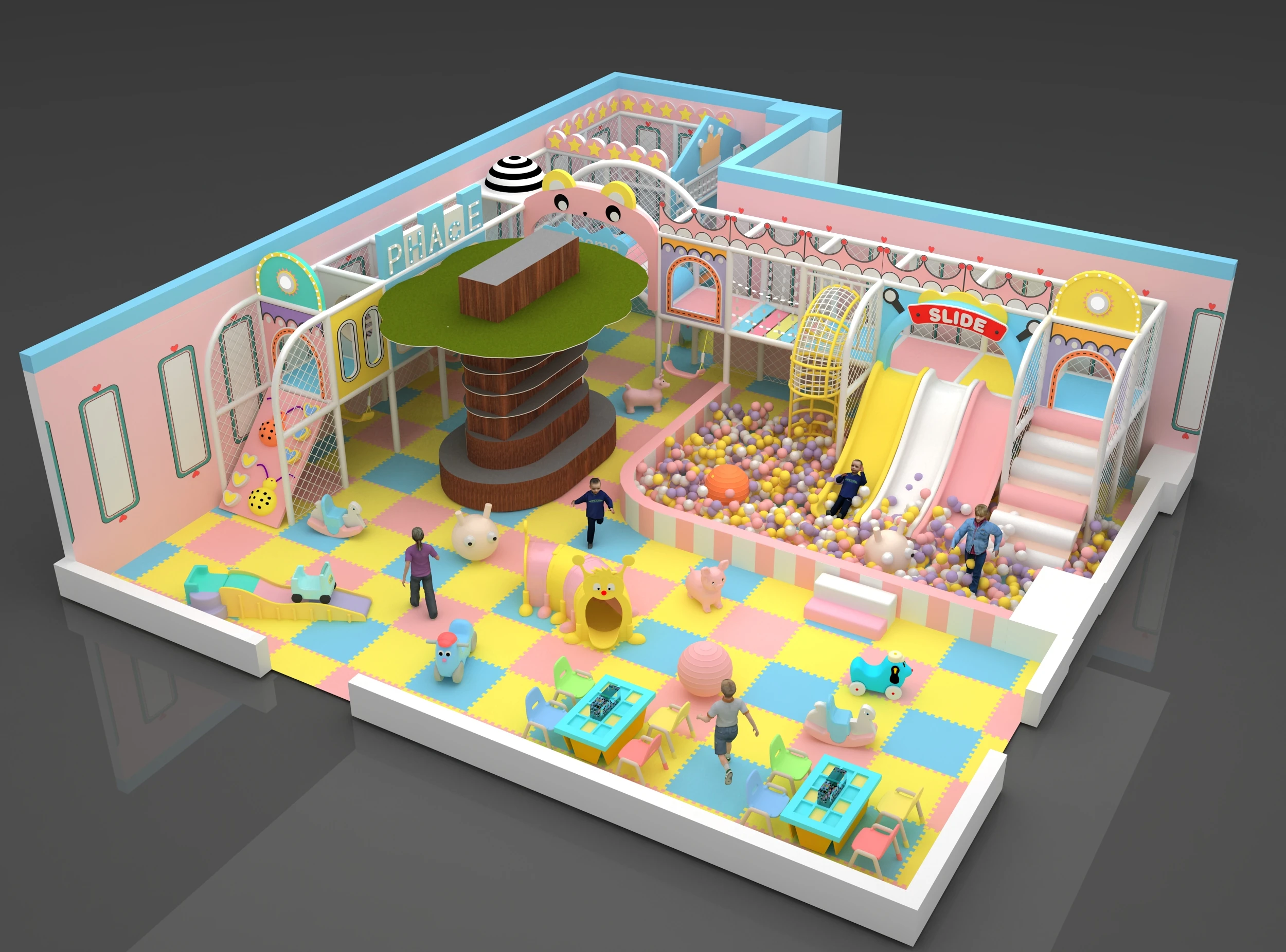 Cheap Price Mini Indoor Playground Equipment Soft Foam Playground for Preschool Restaurant Kids Cafe mazes soft play equipment