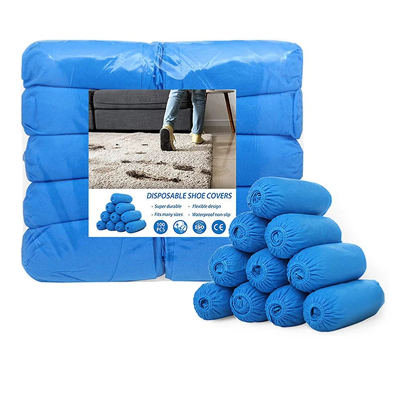 PP Non Woven Premium Disposable Shoe Covers Boots Covers 100PCS Durable Large Stretch Shoes Cover