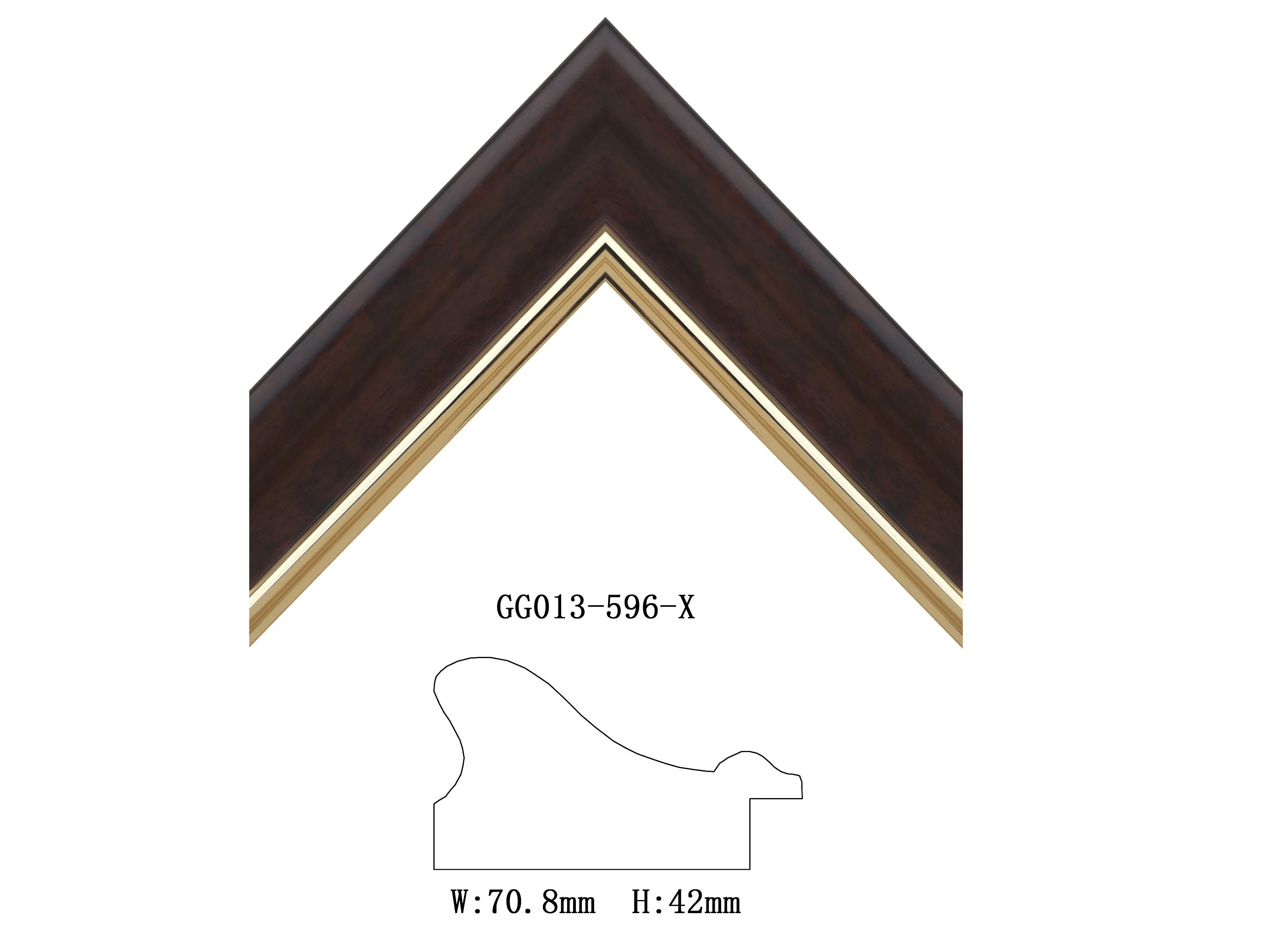 Wholesale Baroque Antique Gold Large Models PS Frame Moulding for Gallery Shop