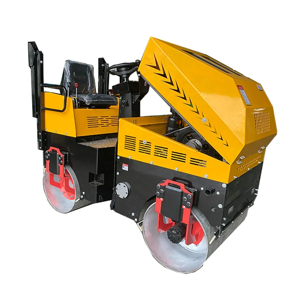 ride on rolling machine Diesel Hydraulic double drum bituminous concrete Rolling vibration compaction road rolling