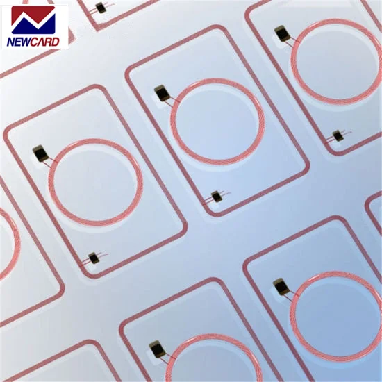 Layout RFID Inlay Material for plastic IC ID Smart Card lamination