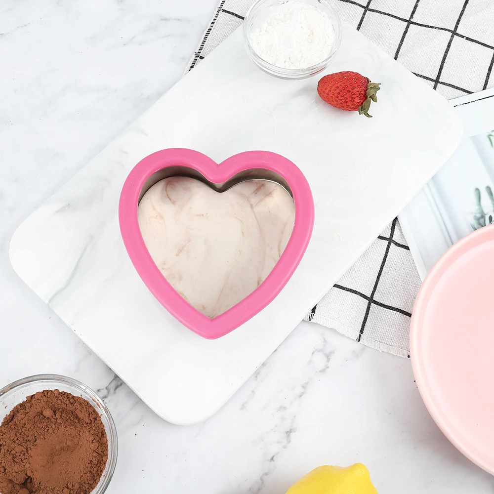New Arrivals Cake Decorating Custom Metal Heart Shape Pink Baby Kid Cookie Press Cutters