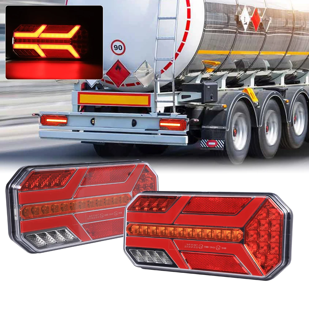 Led Trailer Truck Bus Tail Light Rear Lamps Flowing Indicator Led Tail Lights Trade For Truck Trailers