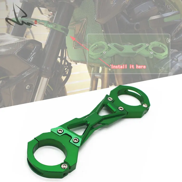 Sanhang Front Fork Shock Absorber Damper Balance Bracket Brace Stabilizer Clamp For Kawakasi Z900 Z 900 2017-2020