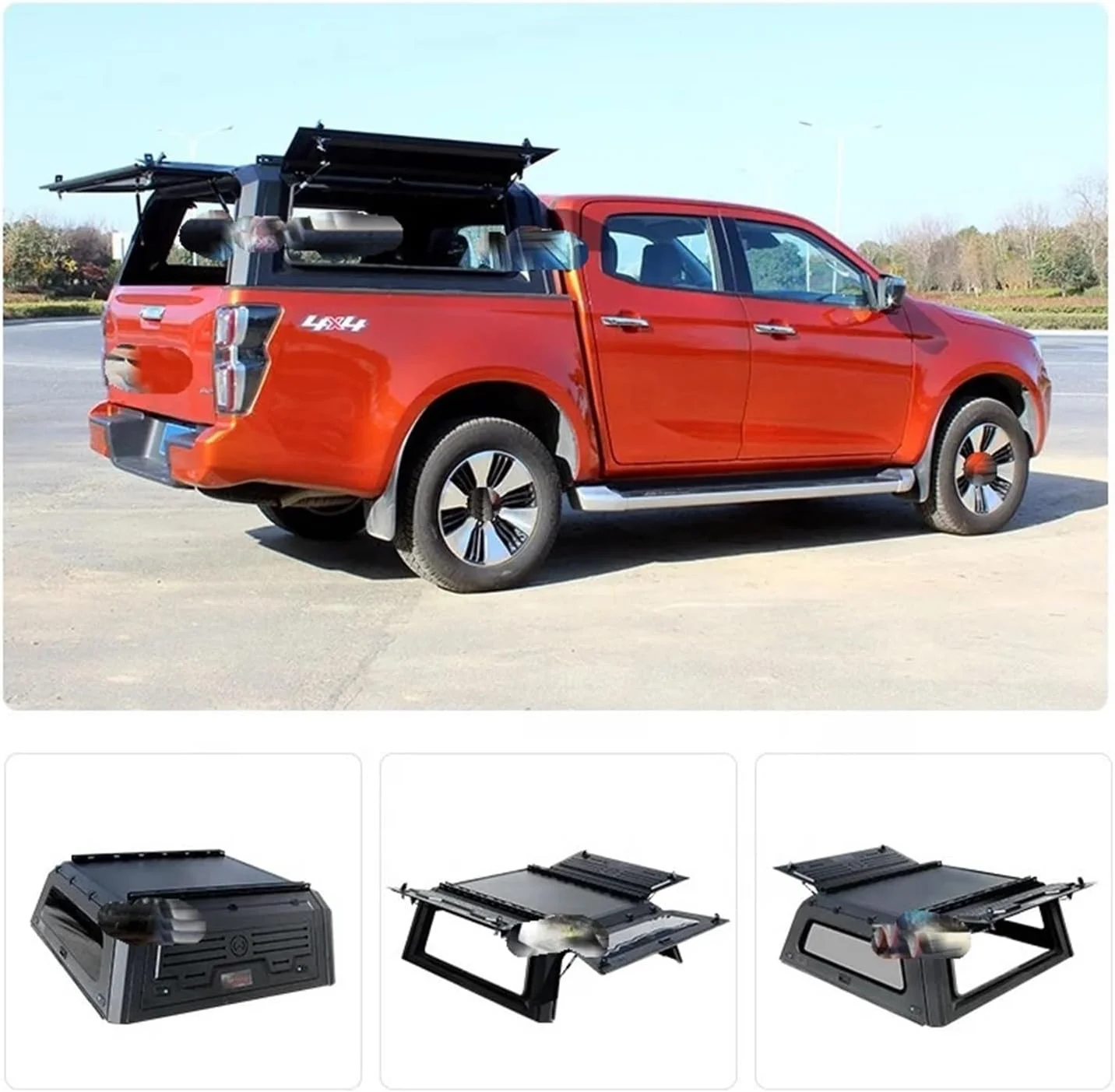 Canopy Camper 4X4 Pickup Truck Hardtop Steel Topper Camper 4x4 Truck Canopy for Ford Raptor Ranger Toyota Hilux Tacoma Tundra