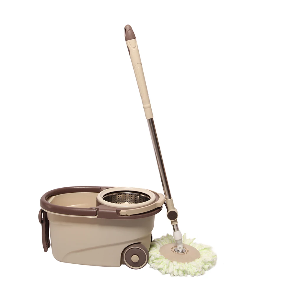 360 Spins Mop Bucket With Drain In Magic Flat Mop Bucket Cleaning Stainless Steel Wringer