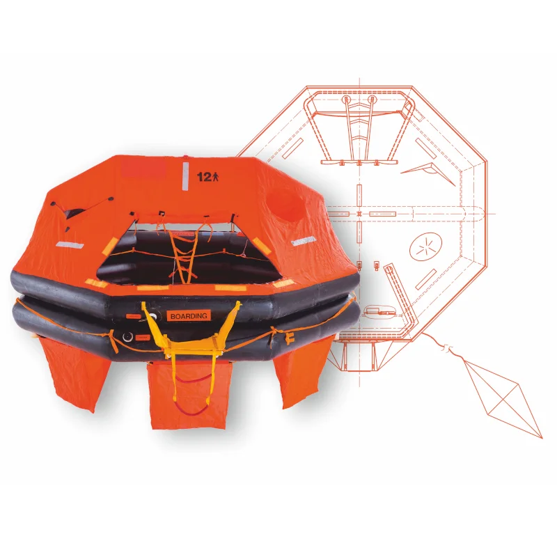 SLOAS Approved yacht life raft Boat Safety Durable Rescue Life Floating Raft