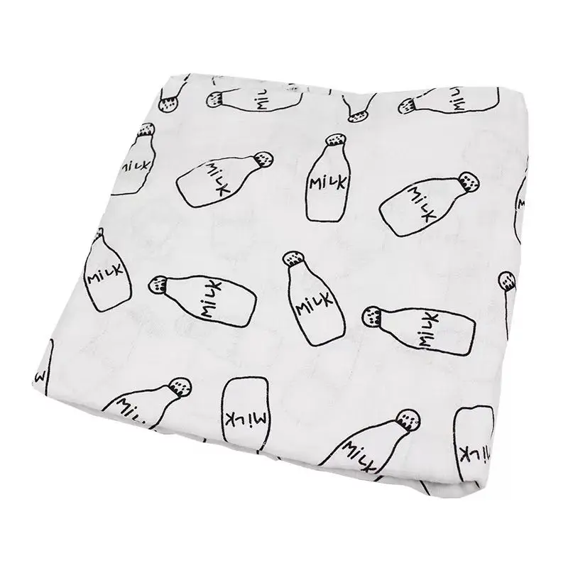 Muslin baby blanket bamboo muslin blanket100% cotton knitted baby blanket