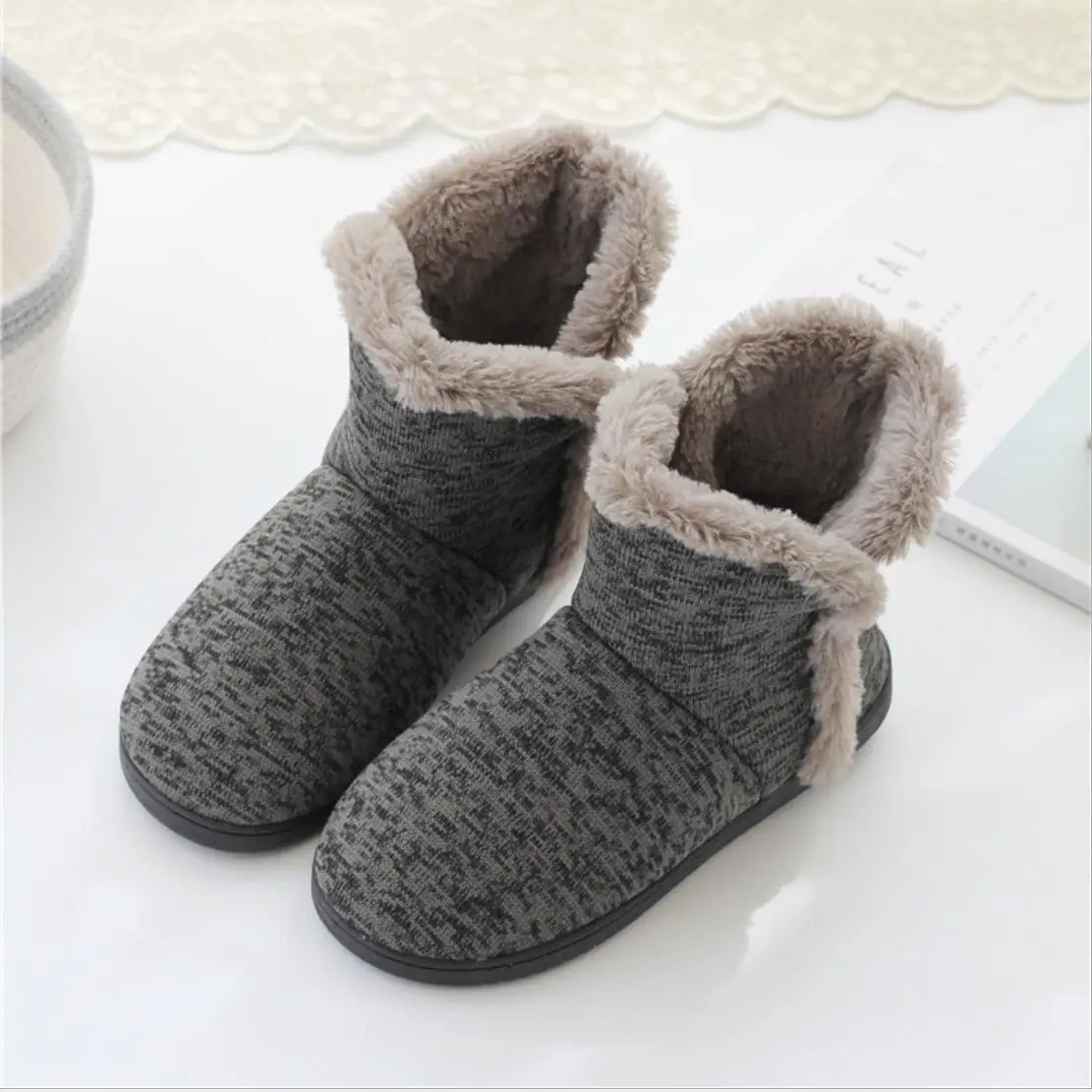 
grey jersey knitwear women indoor boots 