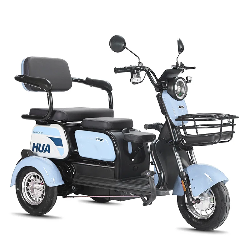 JM New Electric 3-Wheel Mini Daily Commuter Open Shuttle Car Female Elderly Children Leisure Walk Battery Powered Cargo Adults