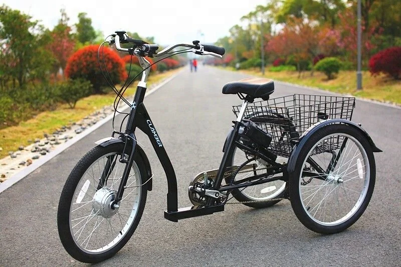Adult etrike EU warehouse three wheel cargo bike tricycles 7 speed with rear basket for loading