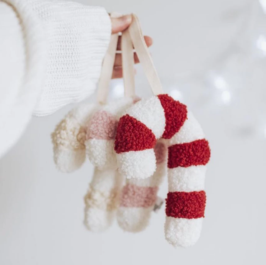 Christmas Collections Fluffy Teddy Comforter Candycane Snowy Sock Gingerbread Man Christmas Tree Dummy Pacifier clip holder