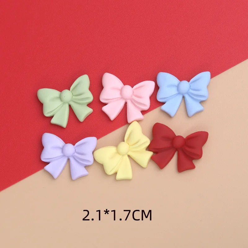 Colorful butterfly mini Bows charms kawaii Resin charms DIY earrings phone case decoration pendant  hairpin can add hook