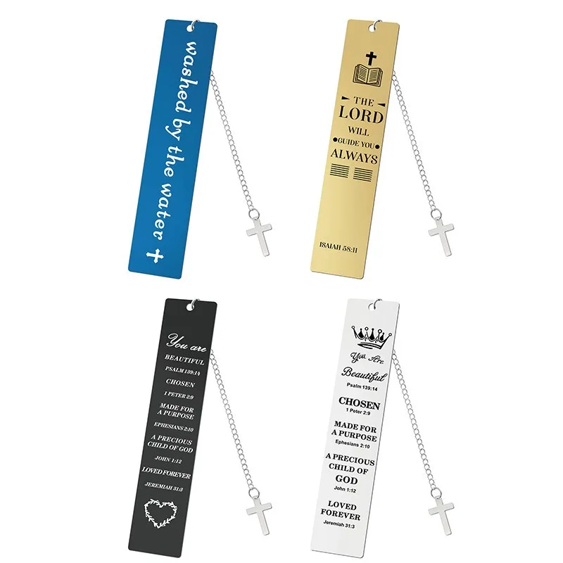 wholesale gold silver blank metal bookmark Holiday Gifts custom Stainless steel engravable logo bookmarks