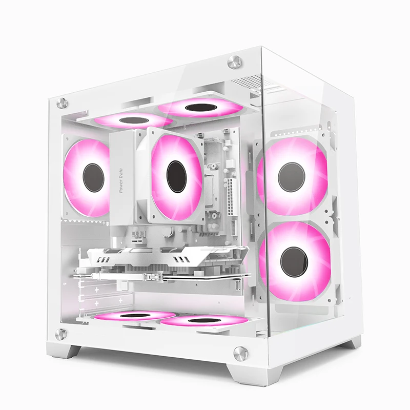 Popular Case White 120/240 Water cooler Mid Tower Desktop PC Gaming Computer Case Gamer Casin Cabinet