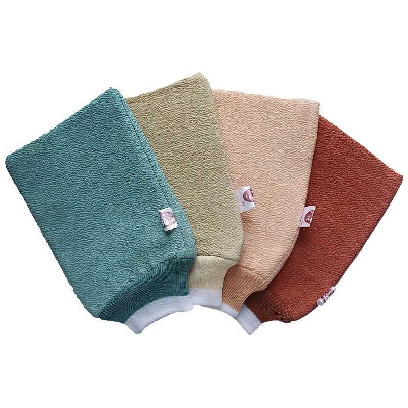 Plant Fiber Fabrics are Rich in Double - sided Foam Gentleman Exfoliating Gloves Shower Body Brush Fingers Bath