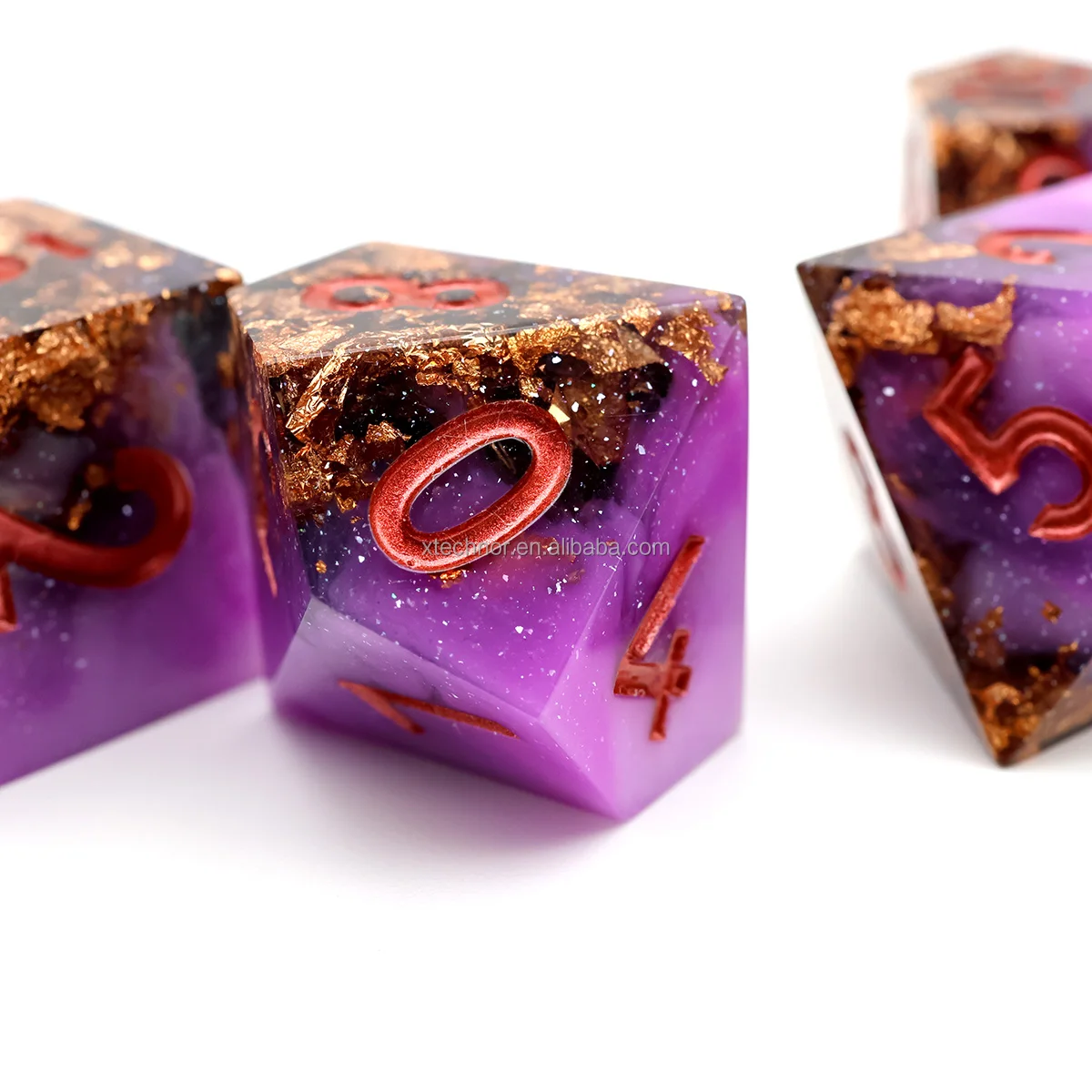 Board Games Resin DND Dice Set Sharp Edge RPG Dice Role For Playing Table Game Gift-N3