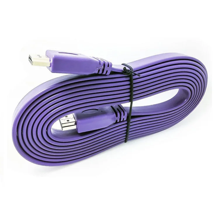 High Speed Flat HDMI Cable 1m 2m 10m Support Ethernet 4K 3D 2160p 1440p 1080p and Full HD Hdmi Cable