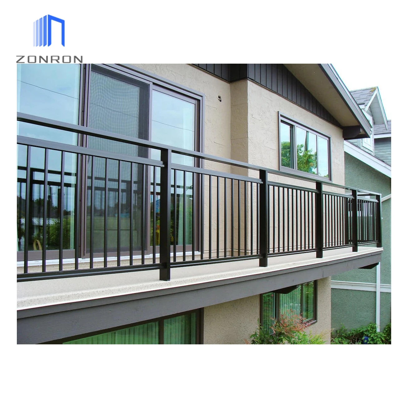 Zonron Aluminum Railing Picket System Deck Balusters Balcony Handrail Balustrade Stair Railing Sturdy And Durable