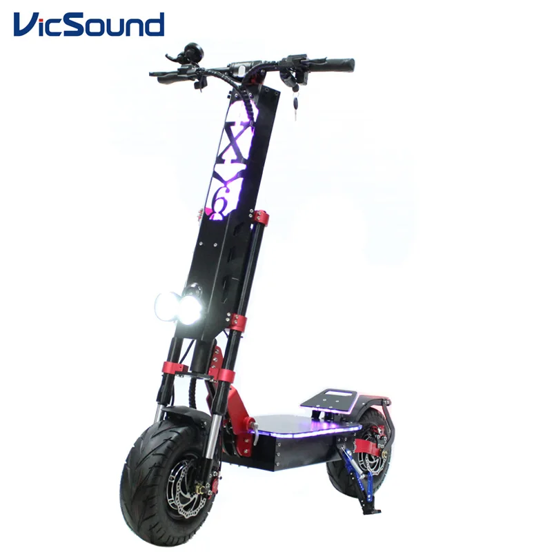 Vicsound Новые 13 дюймов с толстыми покрышками мощный Дальний 60V 5600w 6000w электрический скутер, способный преодолевать Броды для взрослых складной электрический e скутер