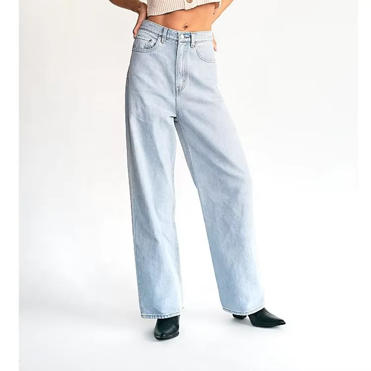Sustainable oem Autumn and Winter new arrival hemp jeans  waist slim fit fashion oem womens hemp jeans