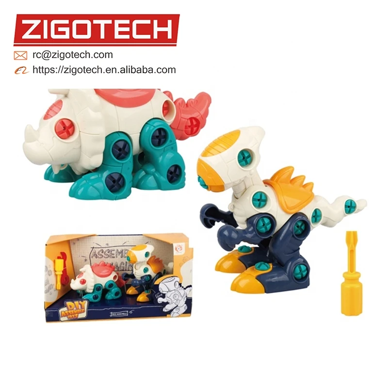 2021 игрушка Горячие животные разборные строительные игрушки с винтом пластиковые DIY динозавры сборные