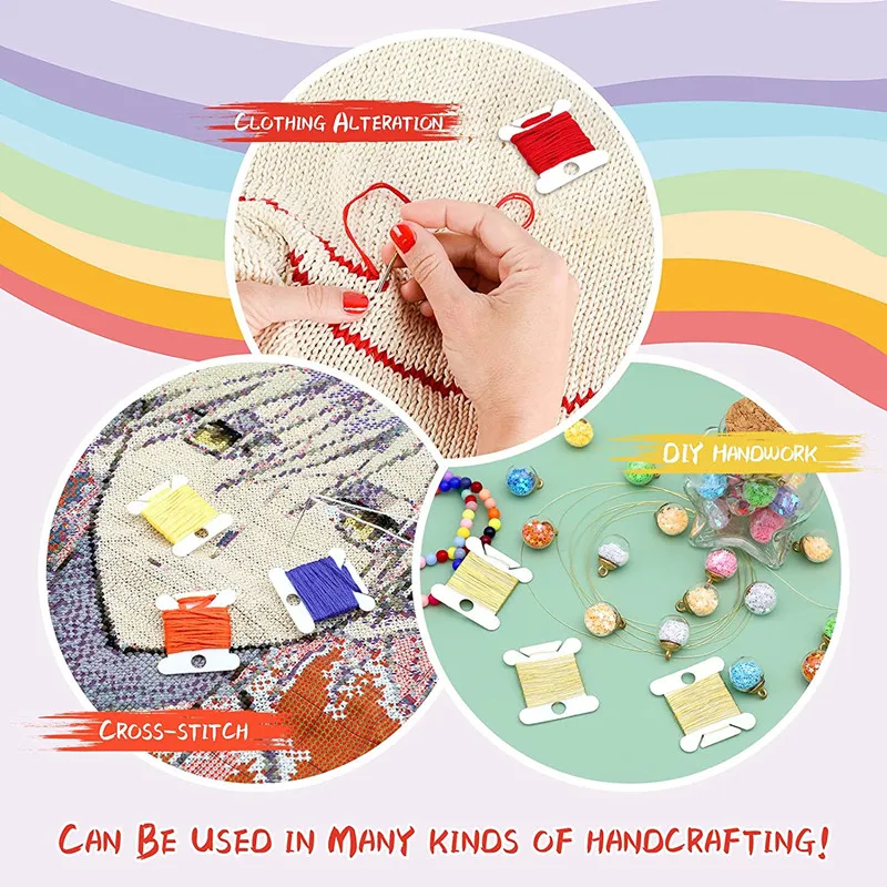 Plastic Floss Thread Organizer Holder, Embroidery Cross Cards Stitch Bobbin,for Cross Cotton Thread Craft DIY Sewing