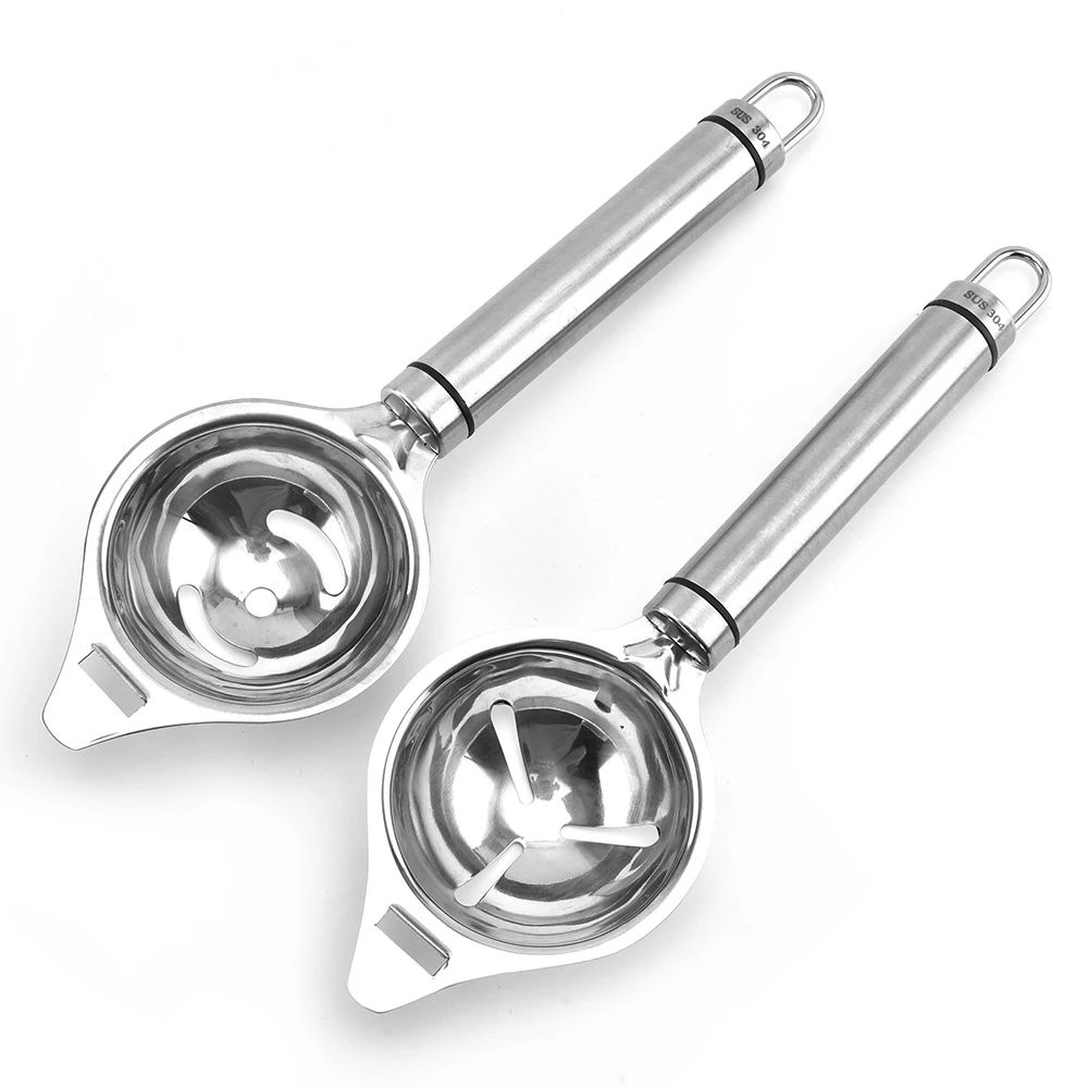 EGG WHITE SEPARATOR  Stainless Steel Egg Sieve Dividers Egg Yolk White Separator