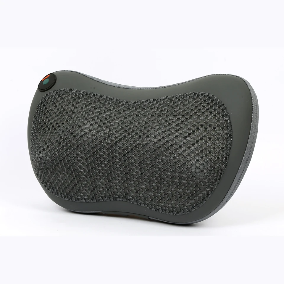 Массажная подушка с электрическим подогревом, 4 насадки в рулоне, для глубокого вибрирования шиацу, всего тела, шеи, спины, для дома и автомобиля