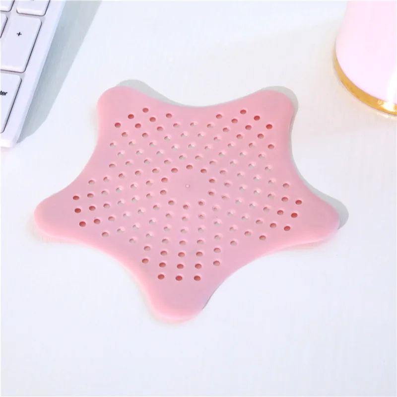 Five-pointed star starfish shape coaster cup mat silicone kitchen sink anti-clogging floor drain bathroom filter