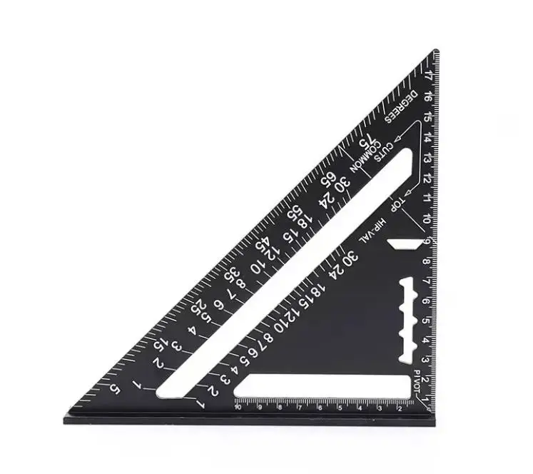 12 Inch Aluminum Alloy Rafter Square Tool Triangle Ruler Scale Triangular Ruler Speed Square