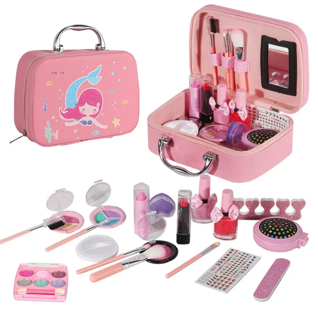make up kit pretend play kids makeup set for kids girl kids cosmetics Beauty Set Toys makeup bag kit toy for girl cosmetic