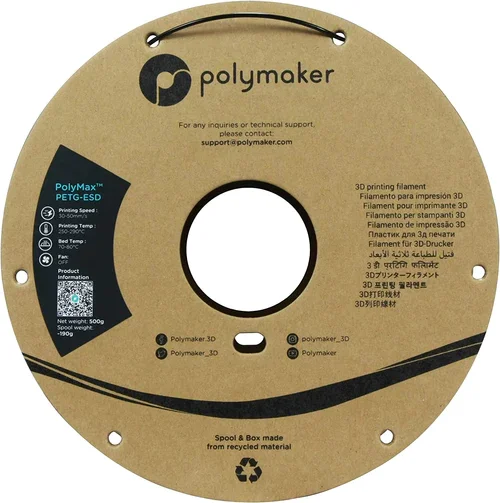 Polymaker PolyMax PETG-ESD filament 1.75mm 0.5kg High quality 3D Printing Filament 0.5kg filament 3d