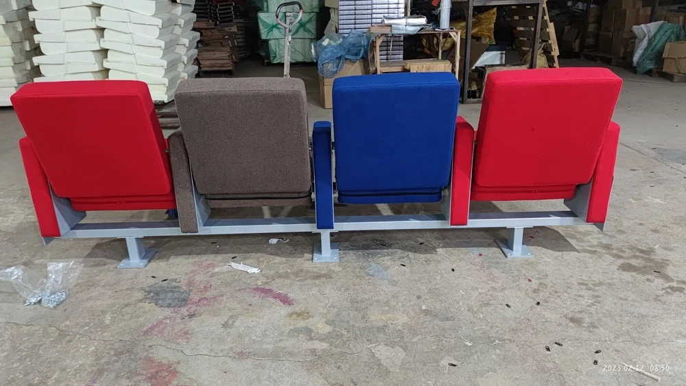 2024  New Style Luxury Single Leg Folding Seat Conference Hall Auditorium Chair