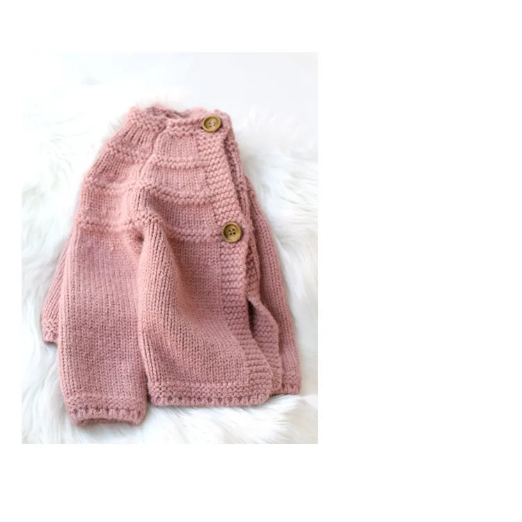 
OEM baby girl sweater chunky knitted cardigan kids 