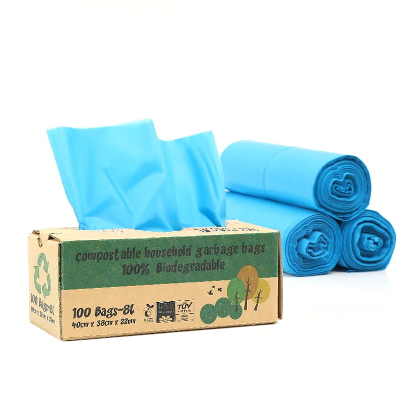 Wholesale Disposable Bin Liner Refuse Sack Trash No Bad Smell Cheap Plastic Biodegradable Garbage Bag