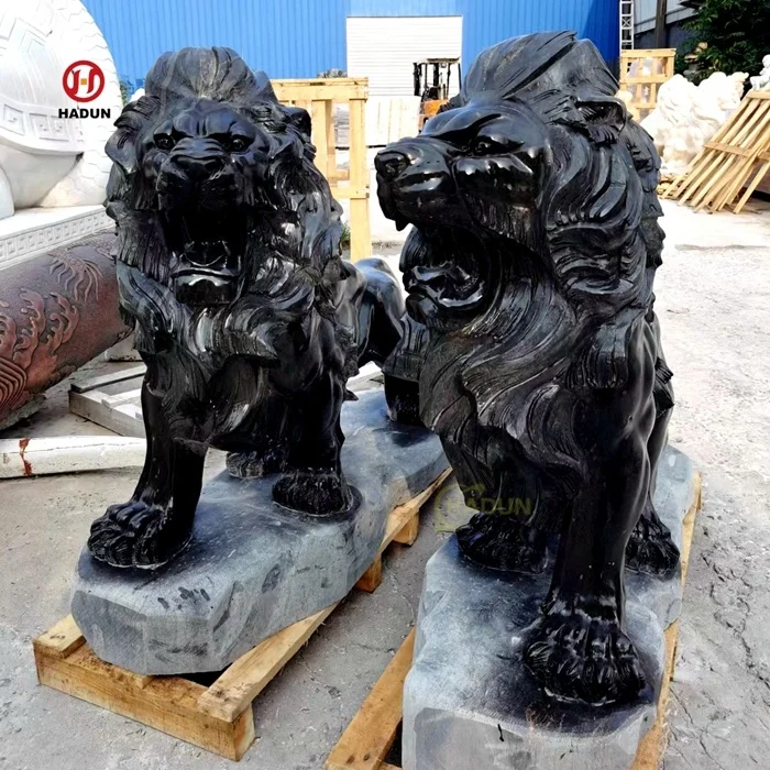 Горячая продажа декоративная каменная животная Мраморная Скульптура Льва