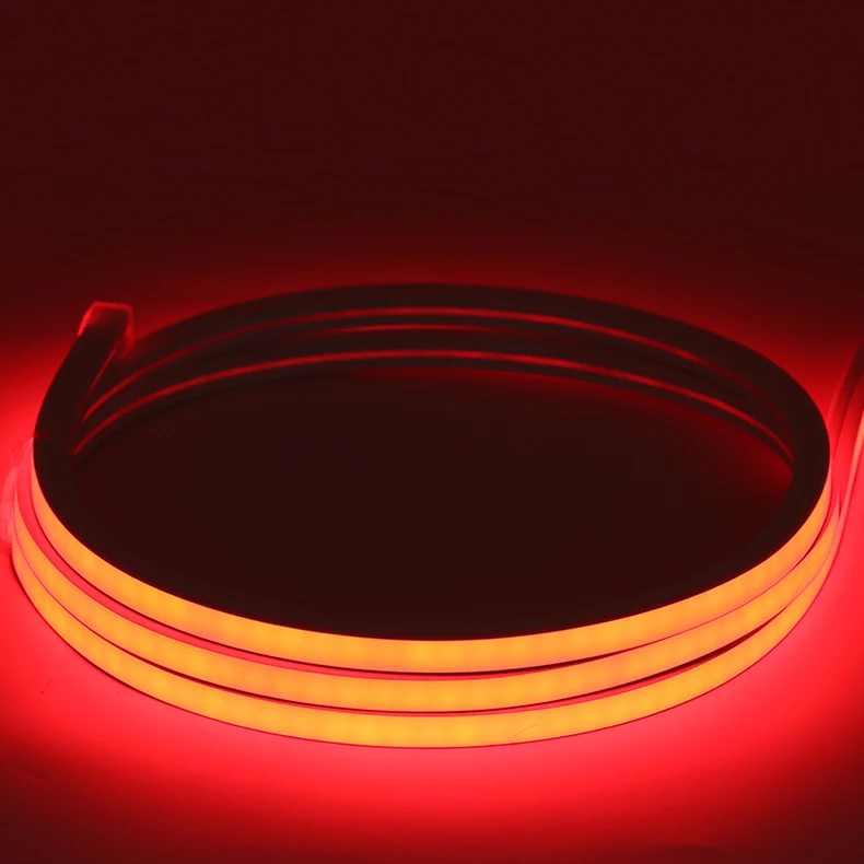 1010 вид сверху светящиеся неоновые полосы света 2835SMD 120LEDs12v 24v IP67 силиконовый Смарт цветная (RGB) светодиодная неоновая лампа под для использования в автомобиле
