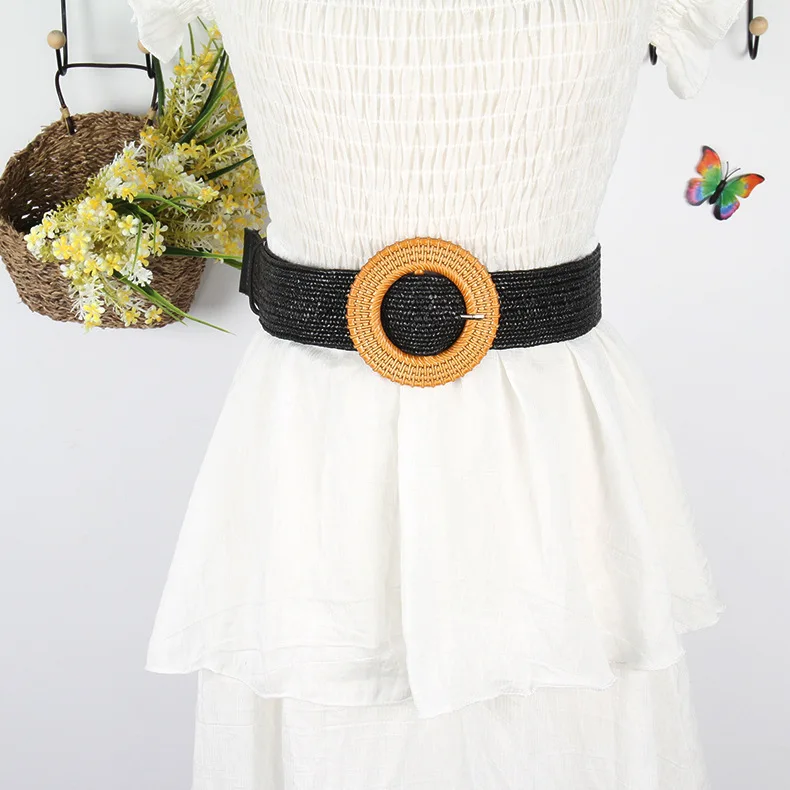 Оптовая продажа с фабрики, богемный ремень, квадратный, Круглый, булавка, Пряжка из полипропилена, тканый ремень для дам