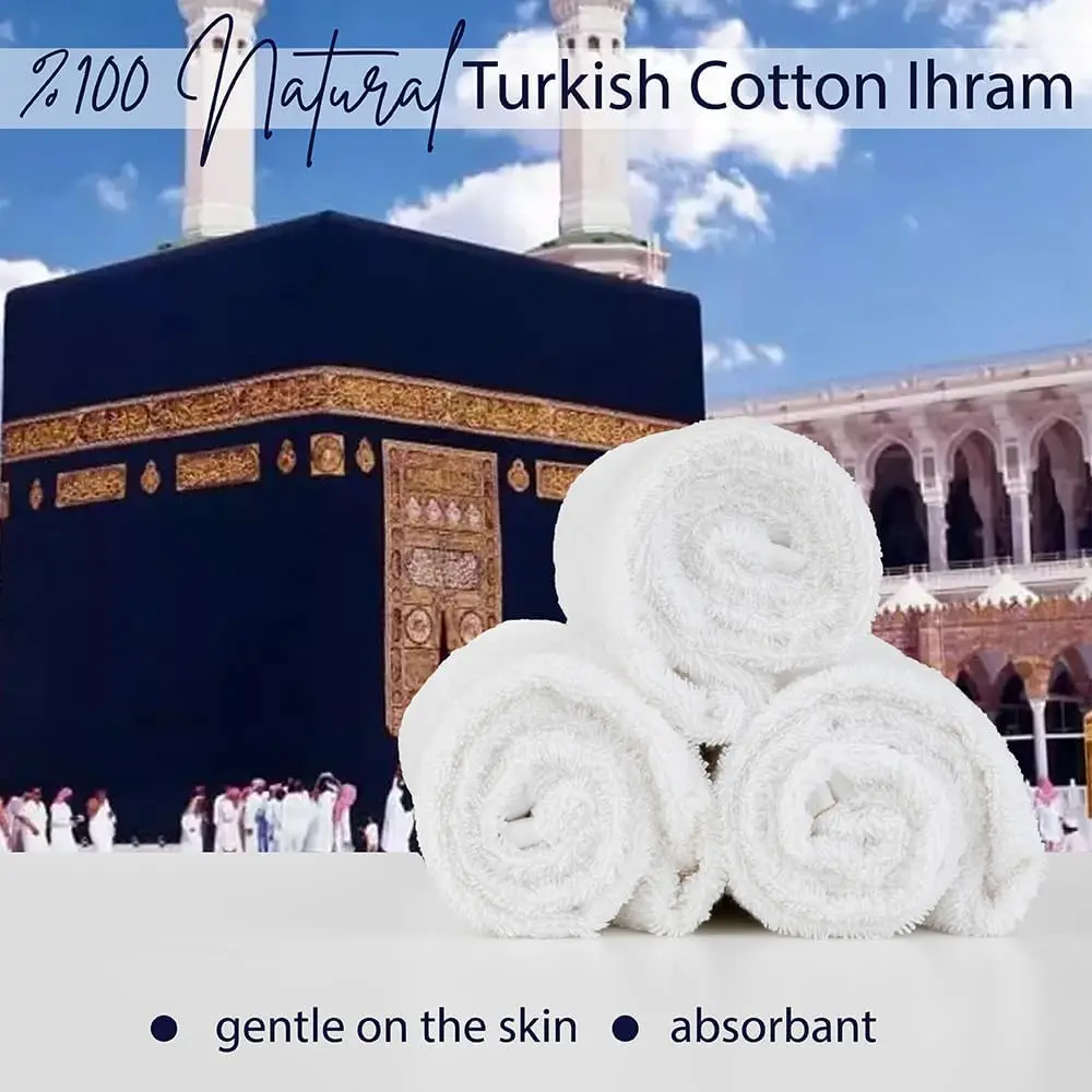 Factory direct Hot Selling High Quality Ehram ihram hajj and umrah set cotton abayas