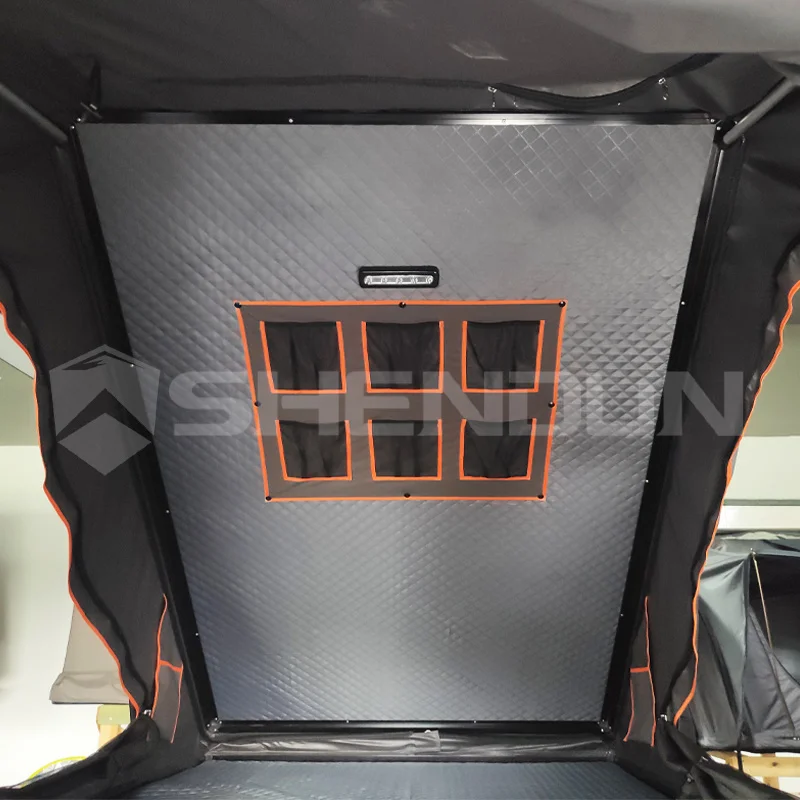 Triangle Aluminum 2~3 Person foldable Roof Top Tent Car Rooftop Tent Triangle Hard Shell Top Camping OEM Canvas Roof Tent