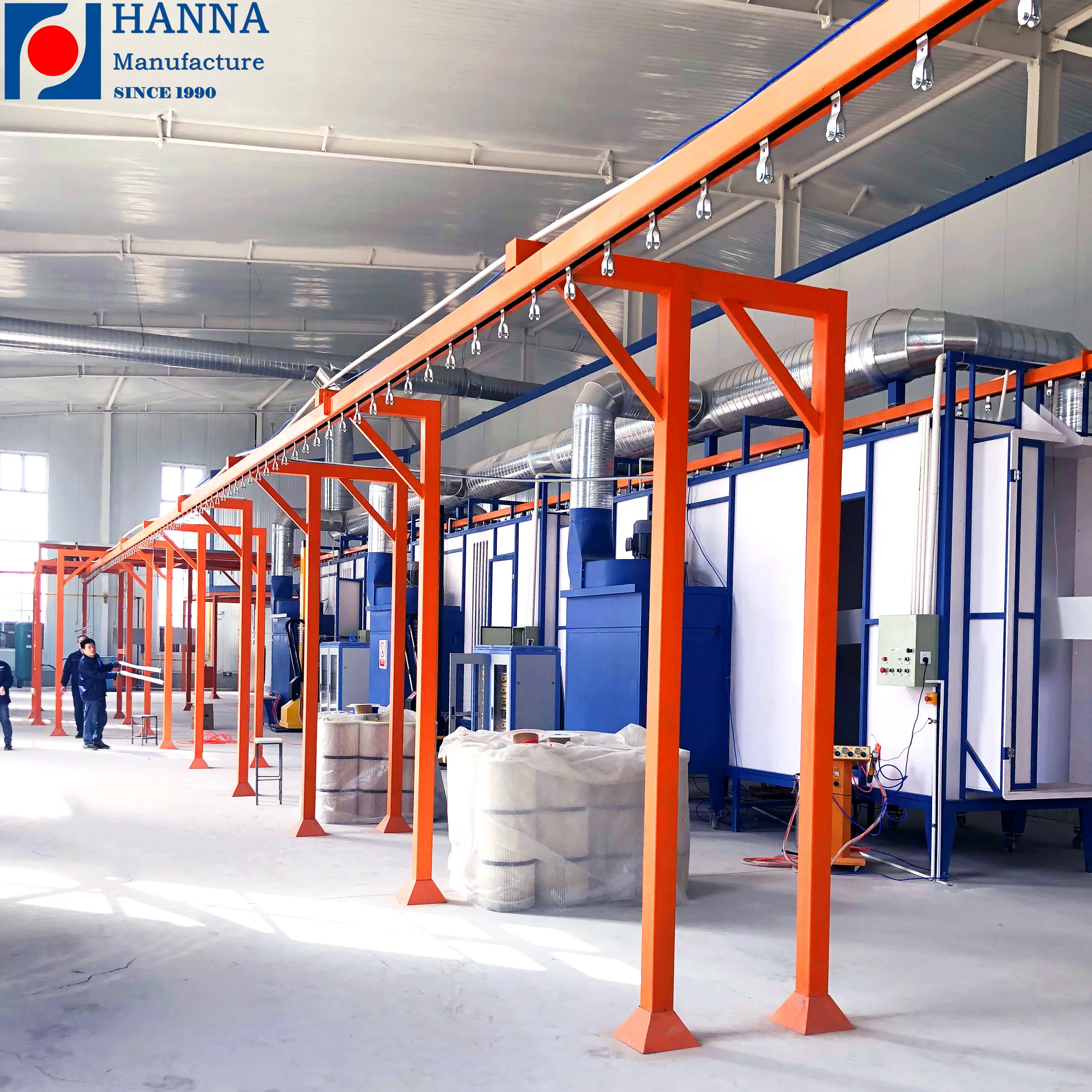 Filter Recovery Powder Painting Booth System For Steel Racks