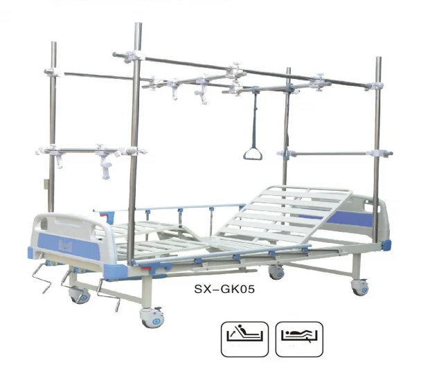 High quality medical furniture Orthopedic grade care bed with two functions manual lifting orthopedic traction bed