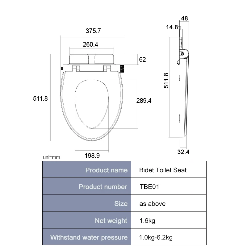 Sanitary Ware Postpartum Care Bidet Toilet Seat Buy PP Material Bidet Seat Custom Single Nozzle Bidet Toilet Seat