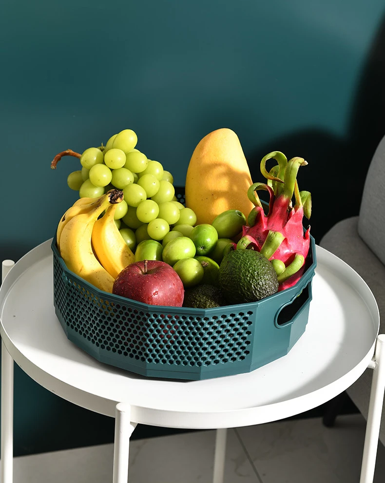 Rotating Plastic storage rack bathroom storage rack kitchen food oil seasoning bottle storage rack fruit tray