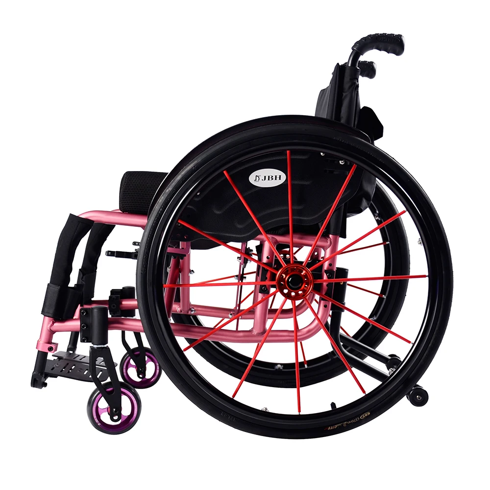 Light weight sport wheelchairs for adults foldable outdoor sports basketball wheelchair with Anti Tippers badminton wheel chair