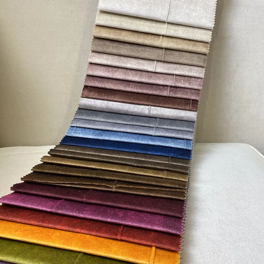 JL20052---Cheap Price holland velvet manufacturer 100% polyester sofa fabric upholstery sofa fabric crushed velvet fabric